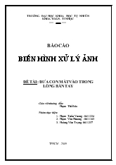 Đề tài Biến hình xử lý ảnh - Đưa con mắt vào trong lòng bàn tay