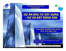 Dự án đầu tư xây dựng, dự án bất động sản