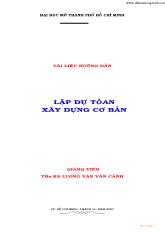 Tài liệu hướng dẫn lập dự tóan xây dựng cơ bản - Lương Văn Cảnh