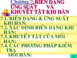 Bà giảng Biến dạng ứng suất và khuyết tật khi hàn
