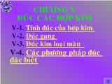 Bà giảng chương 5: Đúc các hợp kim