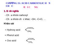 Bài giảng Acid carboxylic hỗn chức