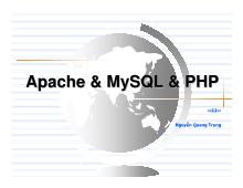 Bài giảng Apache và MYSQL và PHP