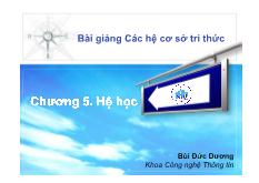 Bài giảng Các hệ cơ sở tri thức