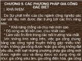 Bài giảng Các phương pháp gia công đặc biệt