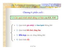 Bài giảng Các quá trình nhiệt động cơ bản của KK ẩm