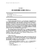 Bài giảng chương 1: Các khái niệm cơ bản của C++
