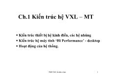 Bài giảng chương 1: Kiến trúc hệ VXL-MT