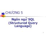 Bài giảng chương 5: Ngôn ngữ SQL