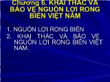 Bài giảng chương 6: Khai thác và bảo vệ nguồn lợi rong biển Việt Nam