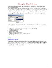 Bài giảng chương 7: Dùng List controls