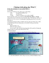 Bài giảng Chương trình giảng dạy WinCC