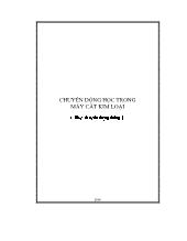 Bài giảng Chuyển động học trong máy cắt kim loại (Máy chuyển động thẳng)