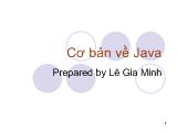 Bài giảng Cơ bản về Java