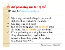 Bài giảng Cơ chế phản ứng xúc tác dị thể: Phản ứng axit-Bazơ