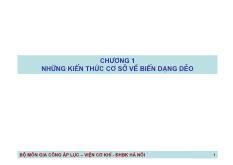 Bài giảng Công nghệ gia công áp lực: Những kiến thức cơ sở về biến dạng dẻo
