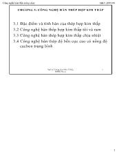 Bài giảng Công nghệ hàn thép hợp kim thấp
