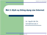 Bài giảng Dịch vụ thông dụng của Internet