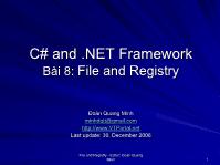 Bài giảng File and registry