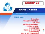 Bài giảng Game theory: Lý thuyết trò chơi