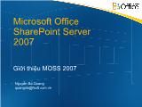 Bài giảng Giới thiệu Microsoft office sharepoint server 2007