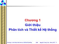 Bài giảng Giới thiệu phân tích và thiết kế hệ thống