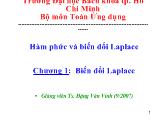 Bài giảng Hàm phức và biến đổi Laplace