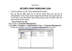 Bài giảng Hệ điều hành Windows 2000