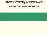 Bài giảng Hệ quản trị cơ sở dữ liệu Foxpro