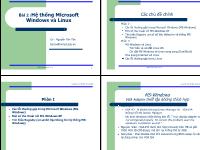 Bài giảng Hệ thống microsoft Windows và Linux