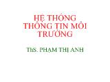 Bài giảng Hệ thống thông tin môi trường