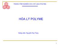 Bài giảng Hóa lý polyme