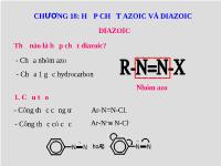 Bài giảng Hợp chất azoic và diazoic diazoic