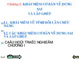 Bài giảng Khái niệm cơ bản về dung sai và lắp ghép