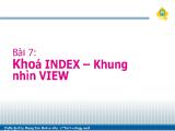 Bài giảng Khóa Index, khung nhìn View