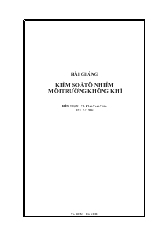Bài giảng Kiểm soát ô nhiễm môi trường không khí - Phan Tuấn Triều