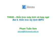 Bài giảng Kiến trúc bộ lệnh MIPS