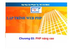 Bài giảng Lập trình web PHP: PHP nâng cao