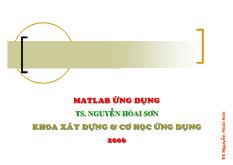 Bài giảng MatLab ứng dụng - Nguyễn Hoài Sơn