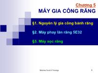 Bài giảng Máy gia công răng