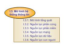 Bài giảng Mô hình hệ thống thông tin