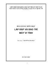 Bài giảng môn học lắp ráp và bảo trì máy vi tính
