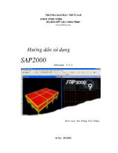 Bài giảng môn Kết cấu công trình: Hướng dẫn sử dụng SAP2000