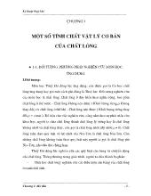 Bài giảng Một số tính chất vật lý cơ bản của chất lỏng