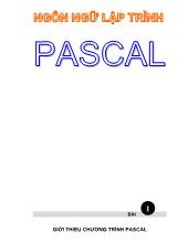 Bài giảng Ngôn ngữ lập trình Pascal