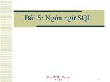 Bài giảng Ngôn ngữ SQL