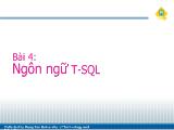 Bài giảng Ngôn ngữ T-SQL