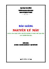 Bài giảng nguyên lý máy - Lê Cung