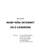 Bài giảng Nhập môn Internet và E-Learning
