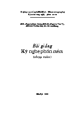 Bài giảng nhập môn kỹ nghệ phần mềm